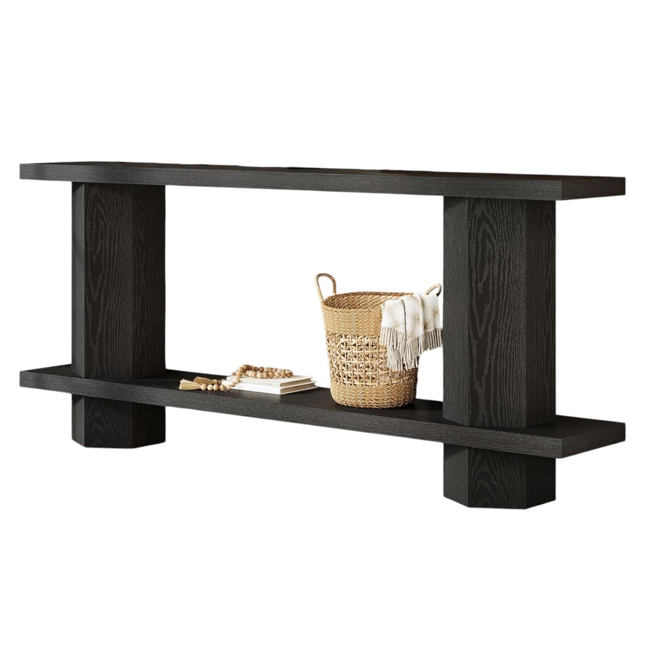 71" Console Table 2-Tier Entryway and Behind Couch Sofa Table